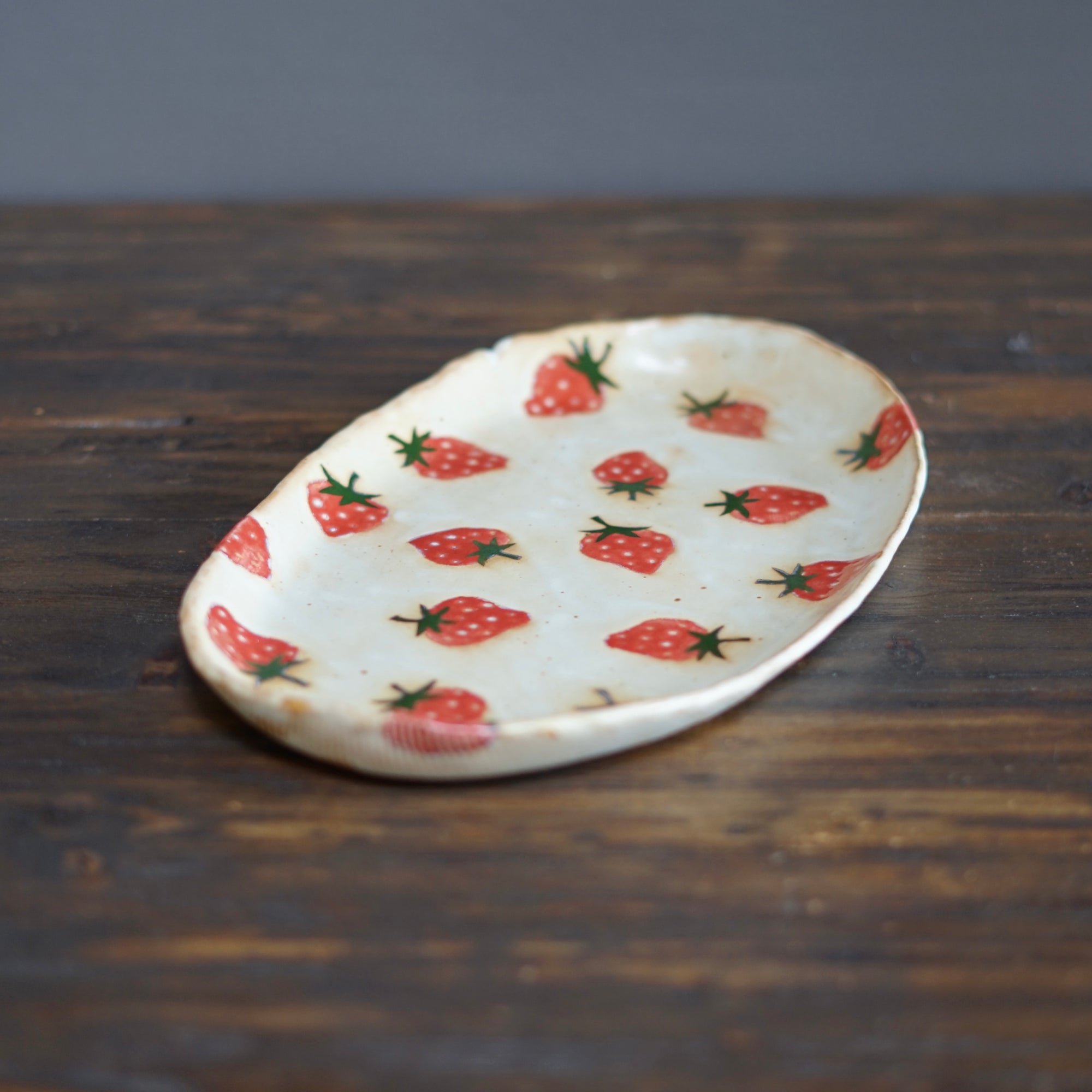 Oval Strawberry Serving Plate #KB2