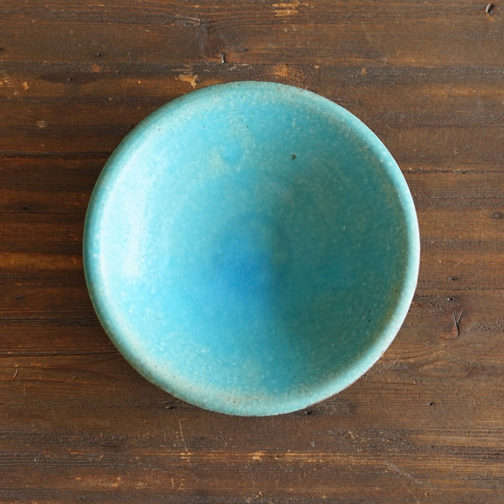 Turquoise Small Shallow Bowl #MS006F