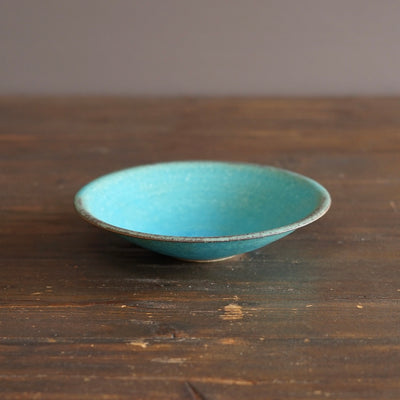 Turquoise Small Shallow Bowl #MS006G