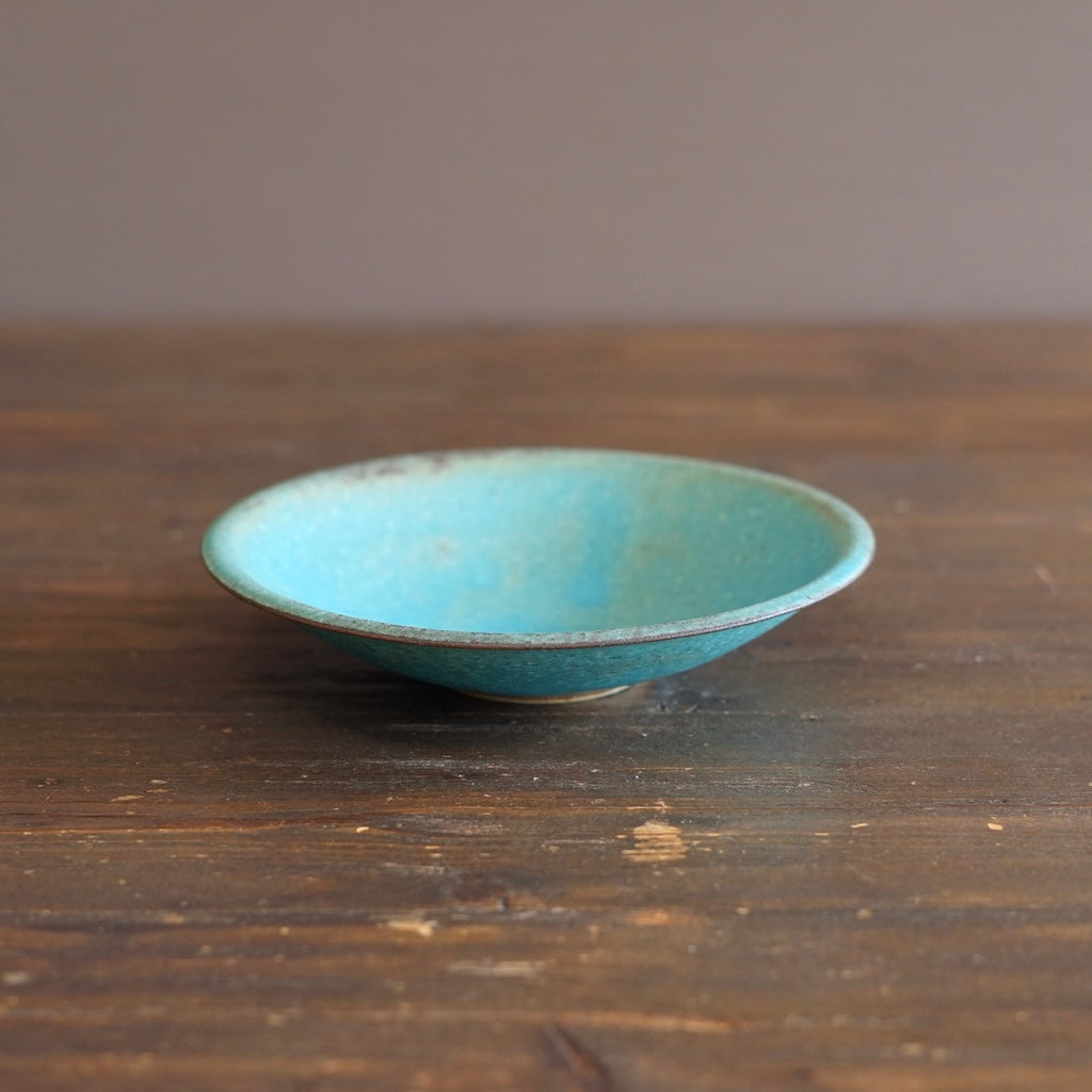 Turquoise Small Shallow Bowl #MS006i