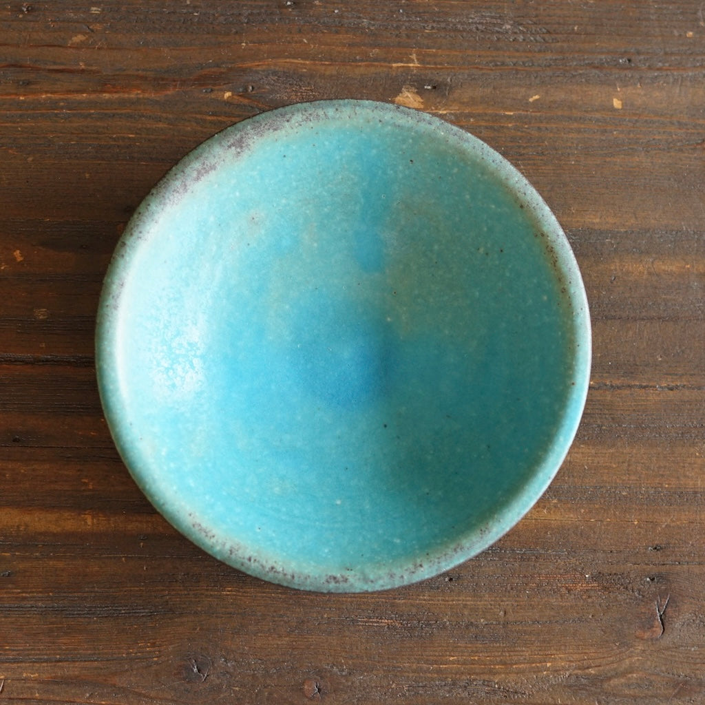 Turquoise Small Shallow Bowl #MS006i