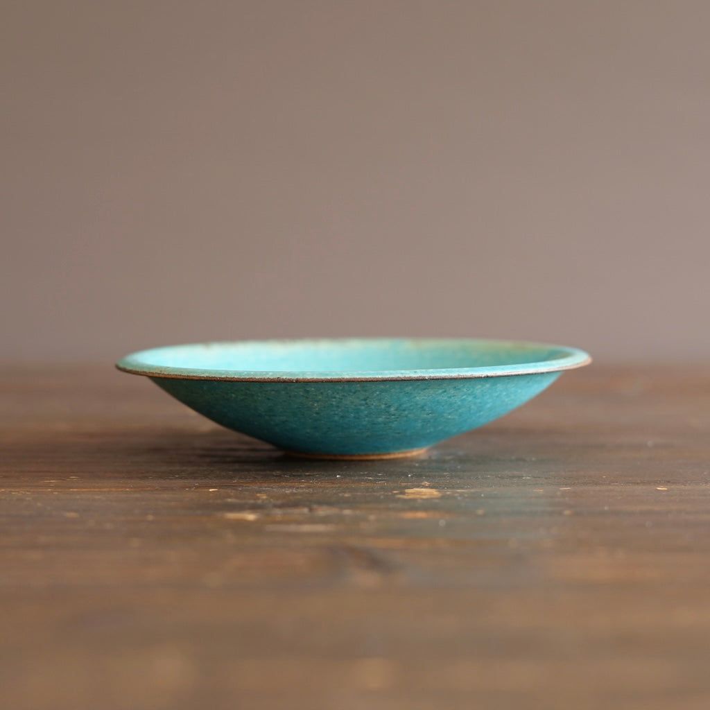 Turquoise Small Shallow Bowl #MS006N