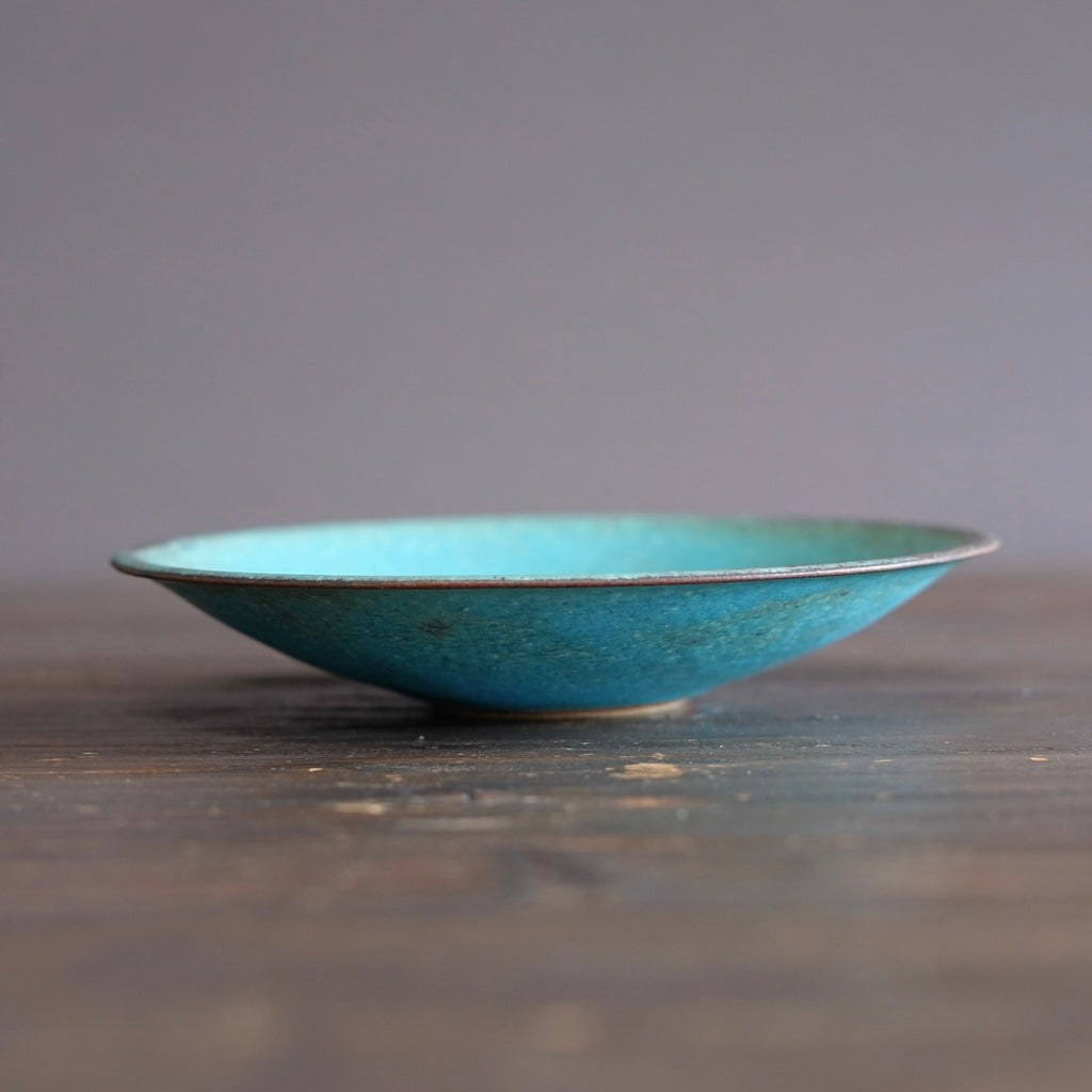 Turquoise Medium Shallow Bowl #MS007C
