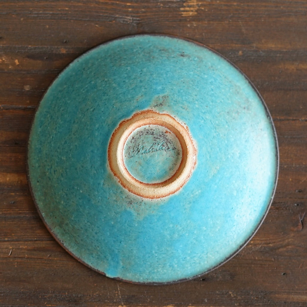 Turquoise Medium Shallow Bowl #MS007G