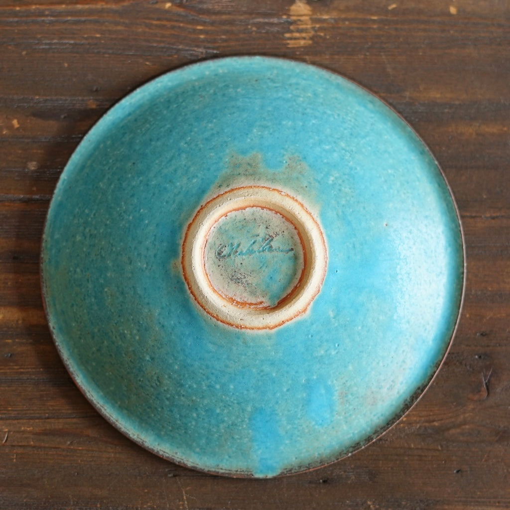Turquoise Medium Shallow Bowl #MS007i