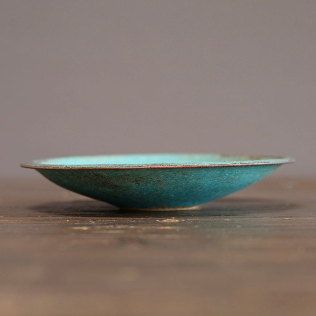 Turquoise Medium Shallow Bowl #MS007K