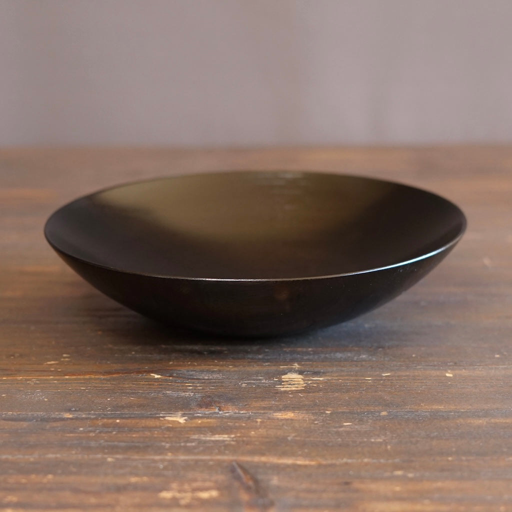 Black Japanese Zelkova Shallow Bowl #G4712BKB