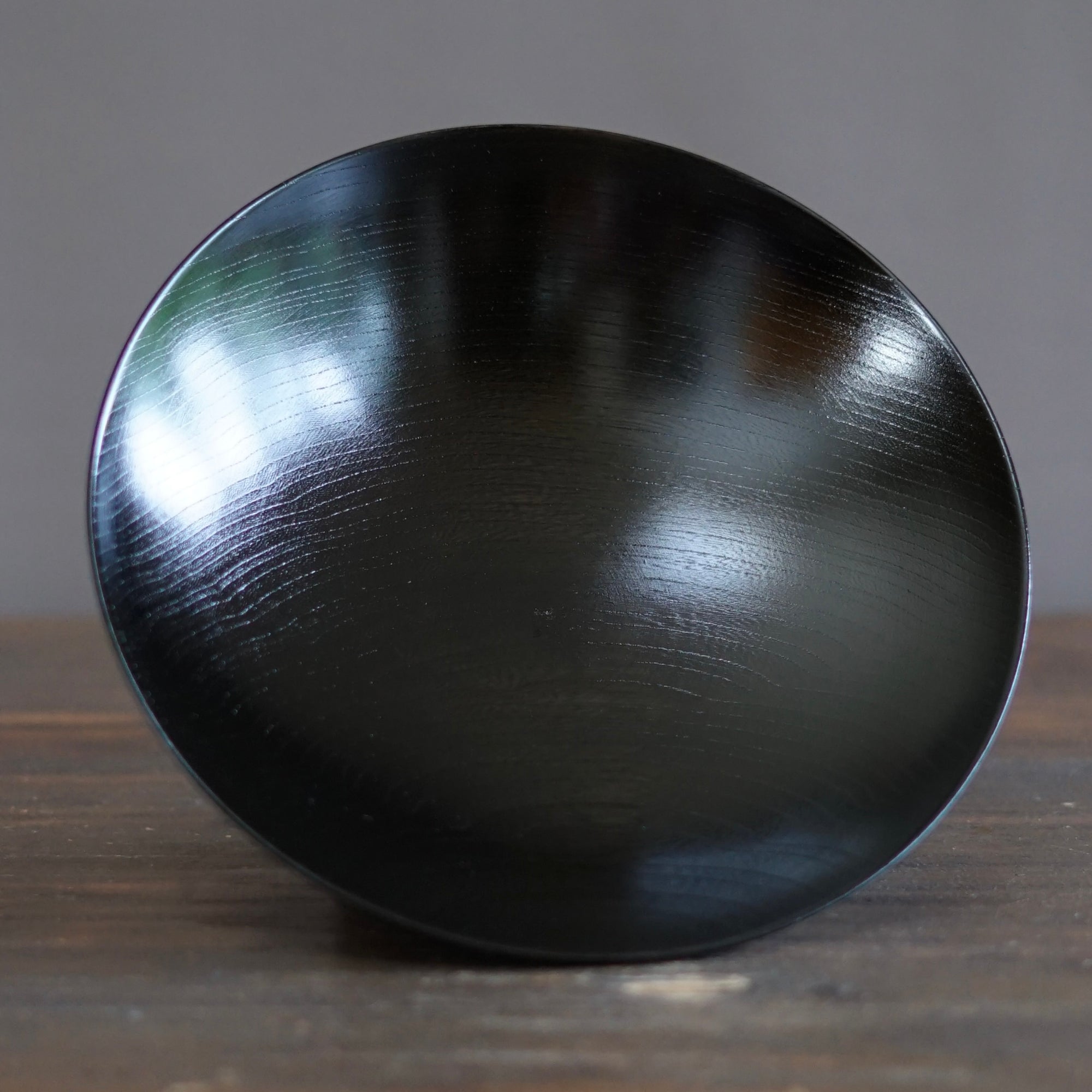 Black Japanese Zelkova Shallow Bowl #G4712BKB