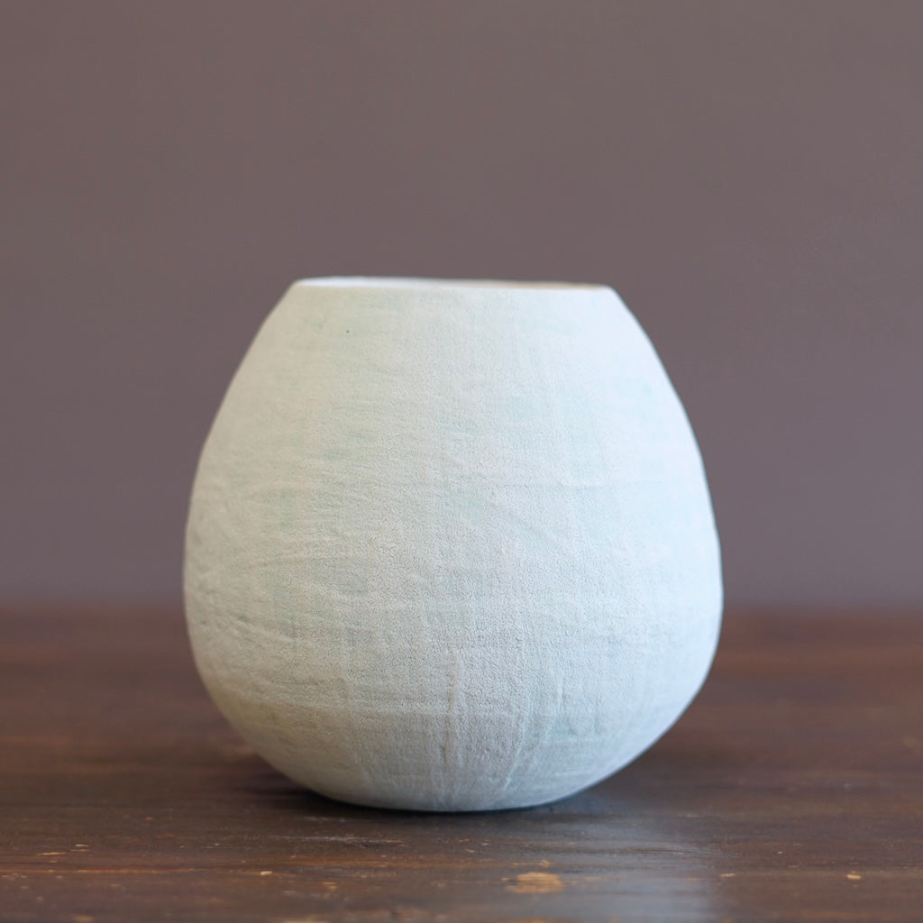 Robin's Egg / Orange Dino Vase #JT437H