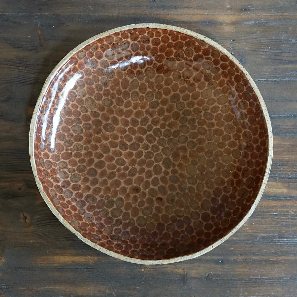 Dots Brown Deep Plate #LK806A