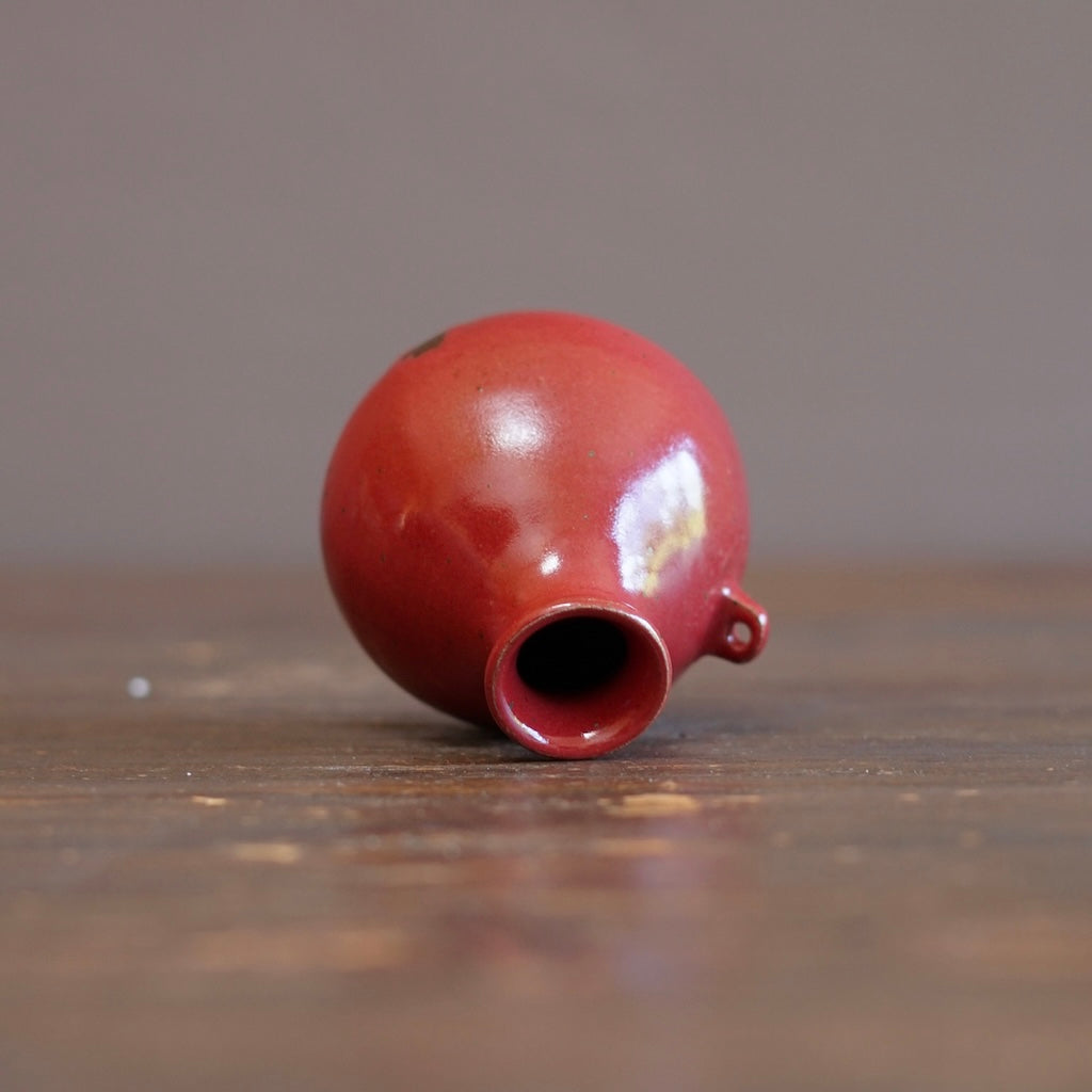 Wood Fired Red Hanging Flower Vase #SY932