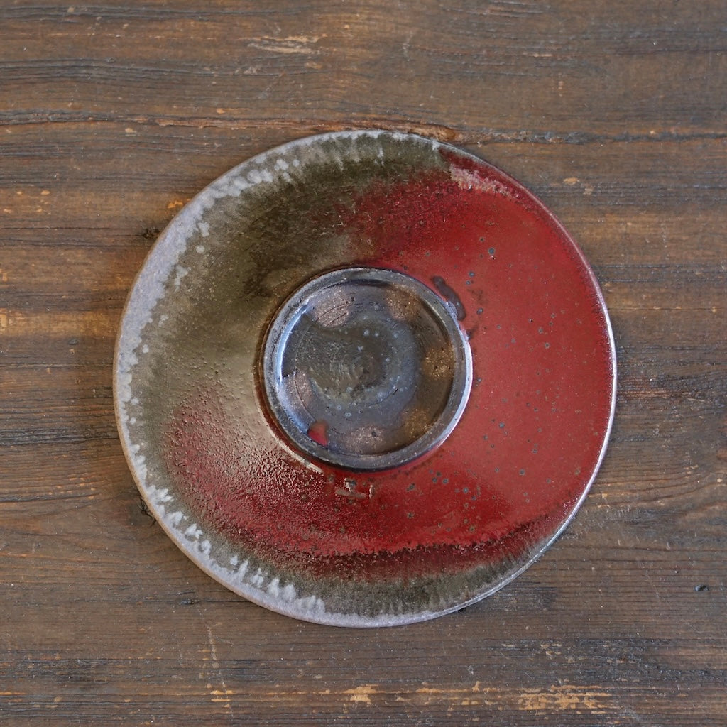 Wood Fired Small Red Plate #SY112
