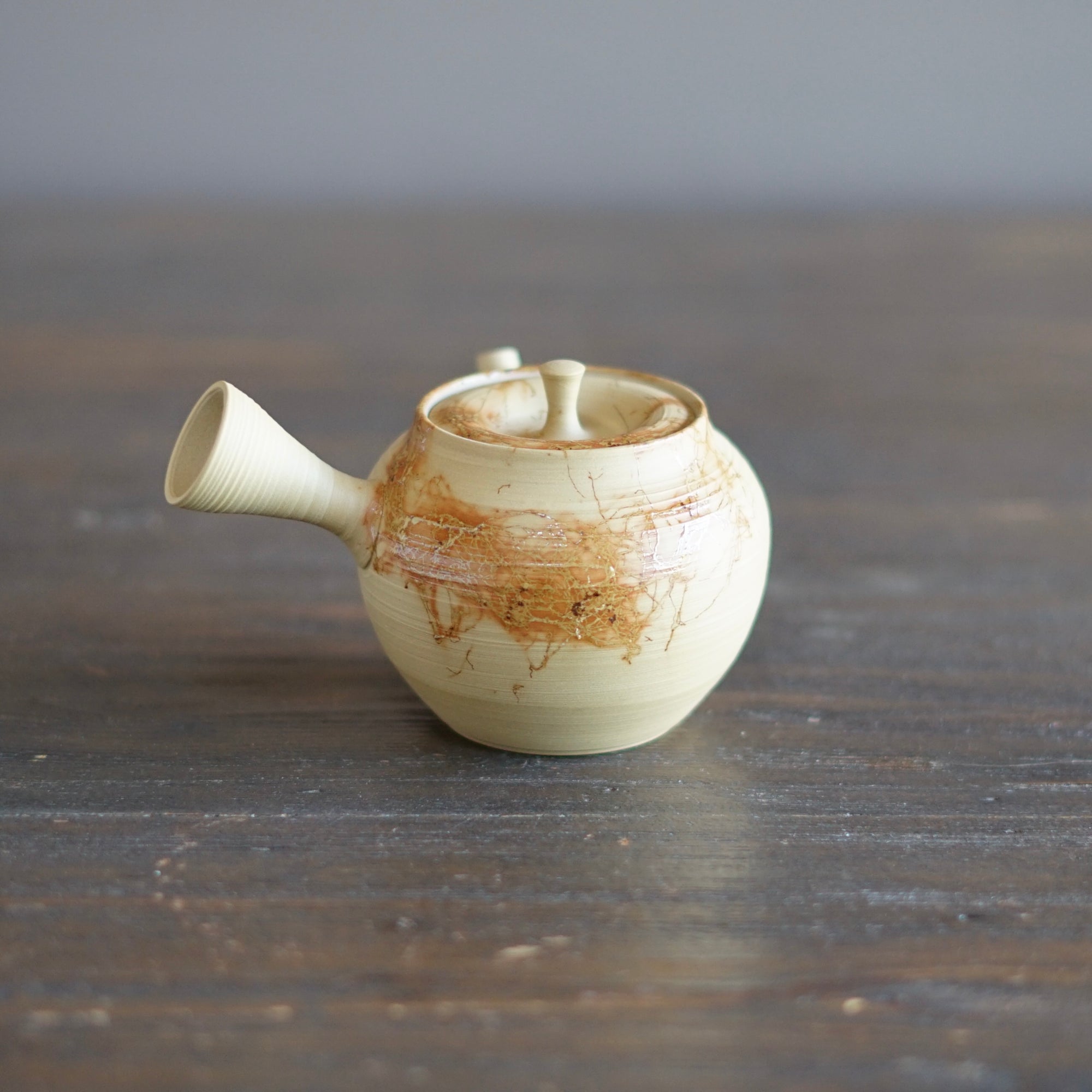 Scarlet MOGAKE KYUSU Teapot #MH3