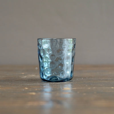 NOTO Blue Dotted Glass Tumbler