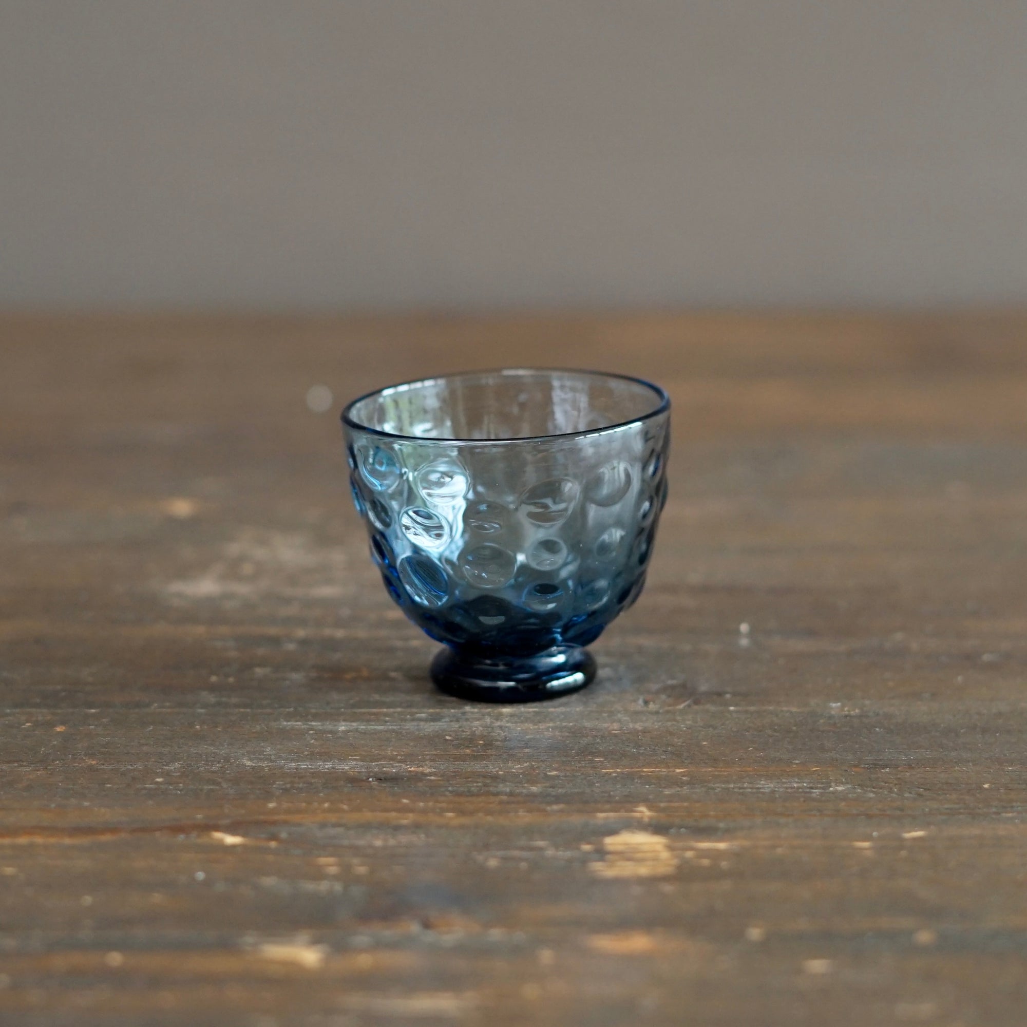NOTO Blue Dotted Glass GUINOMI Sake Cup