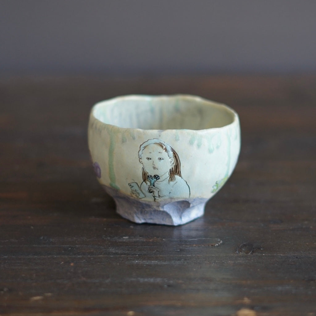 RUKA-NYAN Tea Bowl #MA135