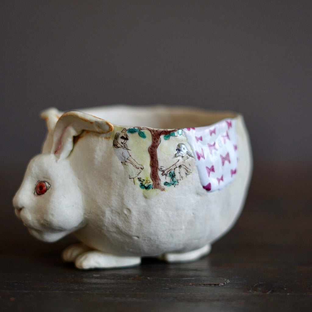 White Rabbit Tea Ceremony Bowl #MA133
