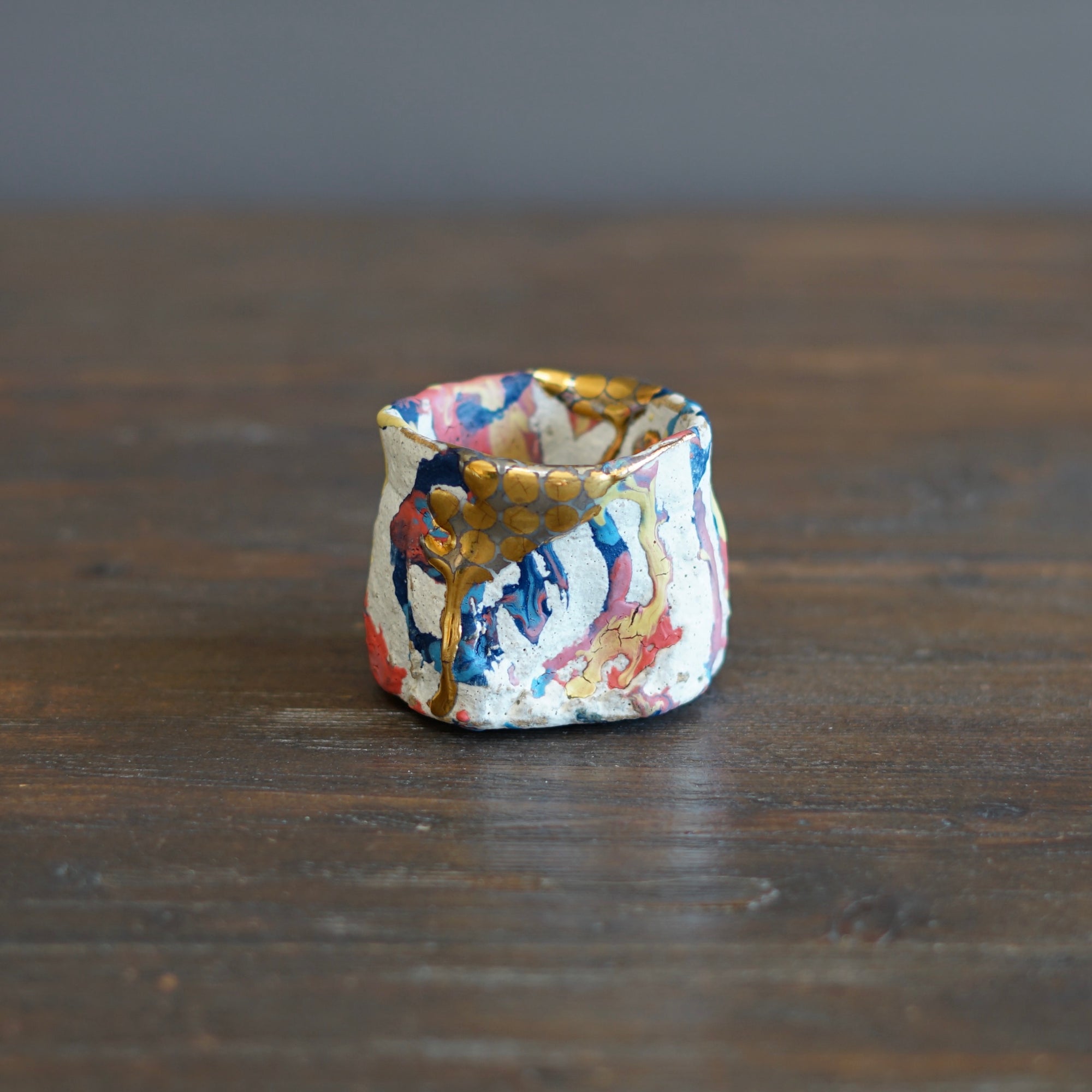 Gilded Rainbow GUINOMI Sake Cup #HT444