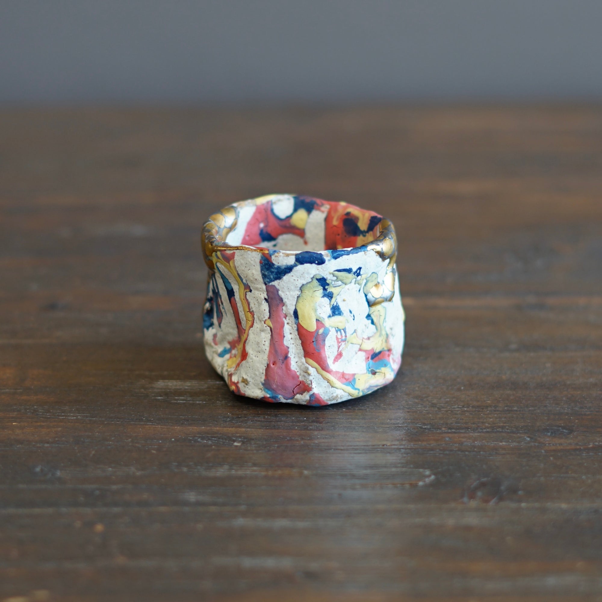 Gilded Rainbow GUINOMI Sake Cup #HT444