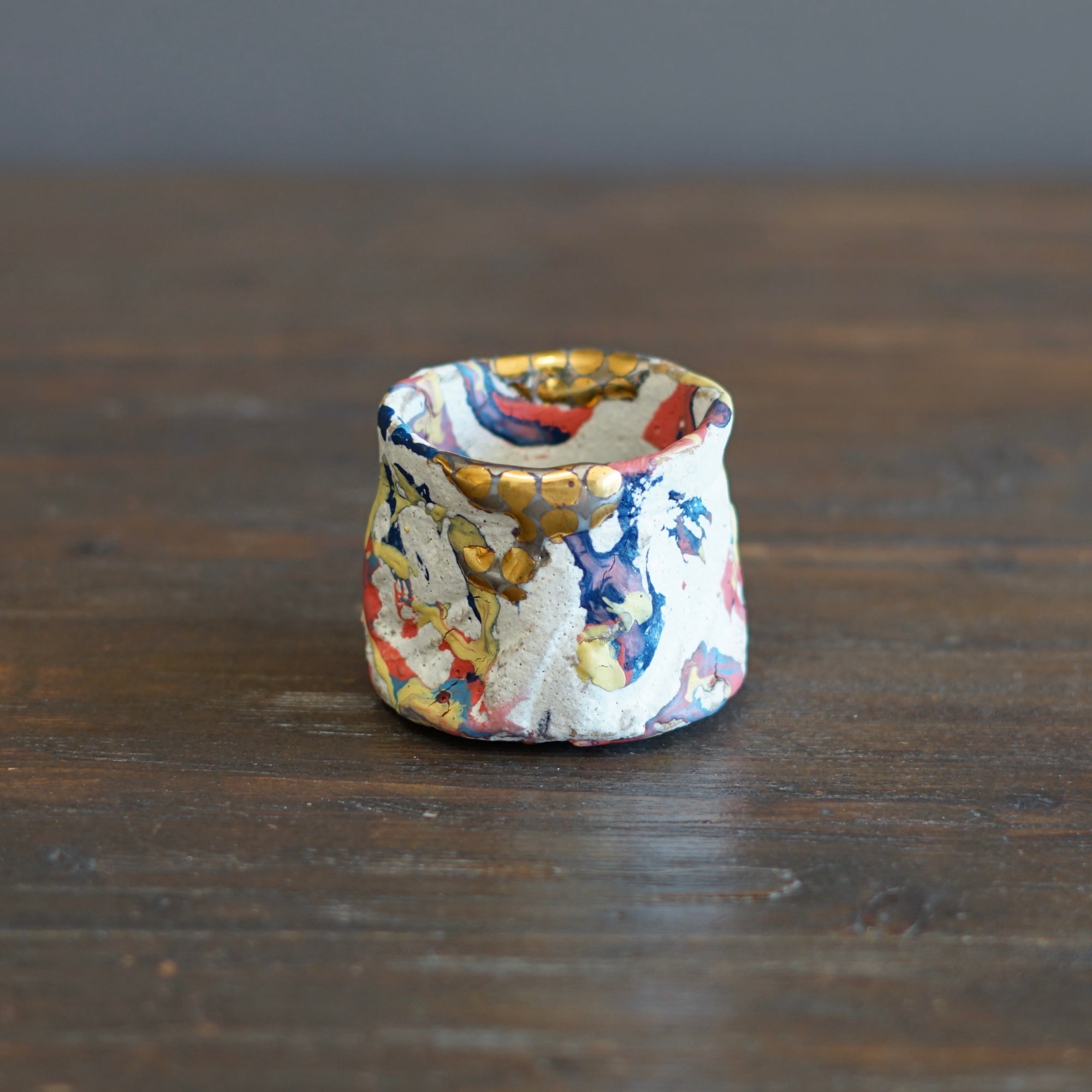 Gilded Rainbow GUINOMI Sake Cup #HT444