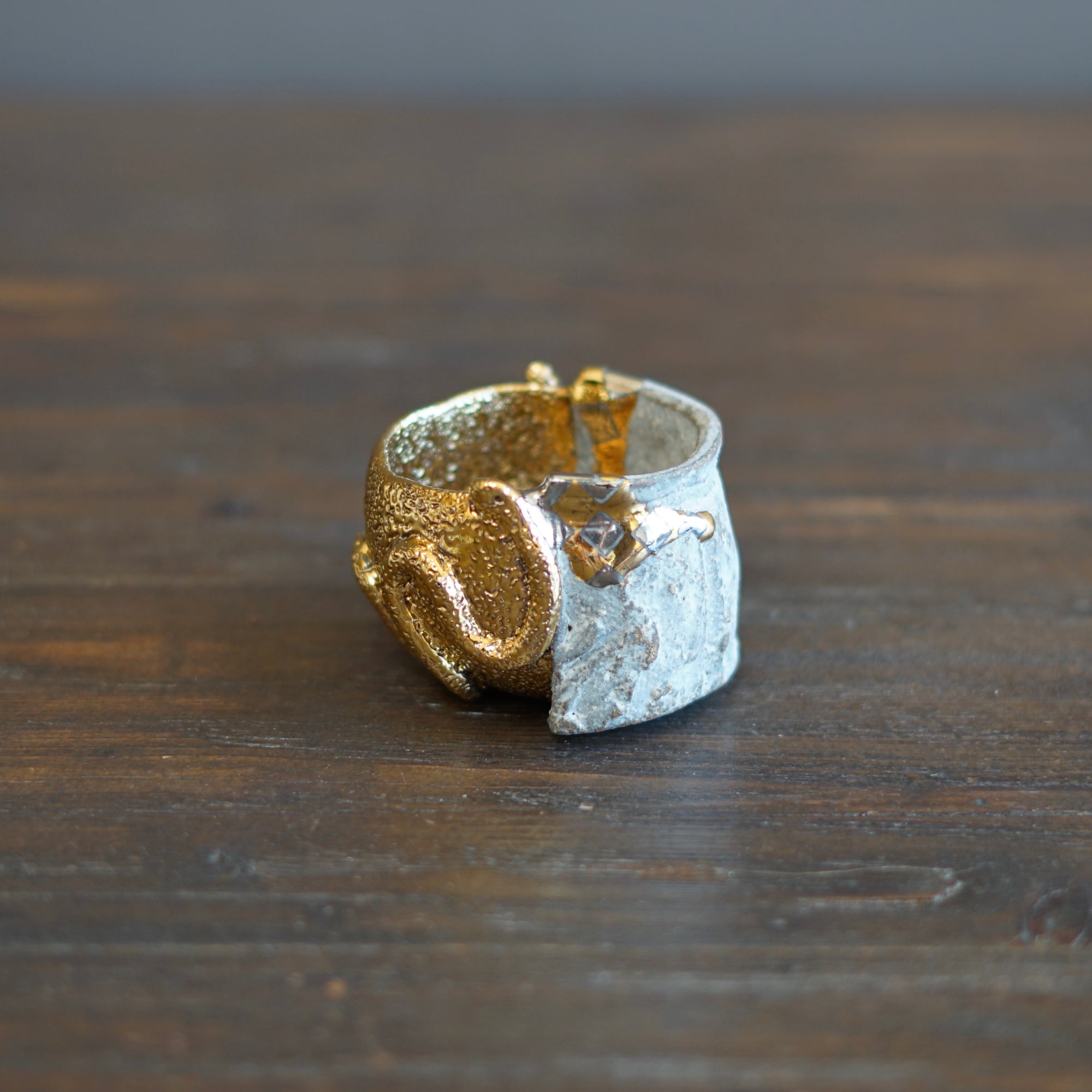 Gilded Snake GUINOMI Sake Cup #HT448