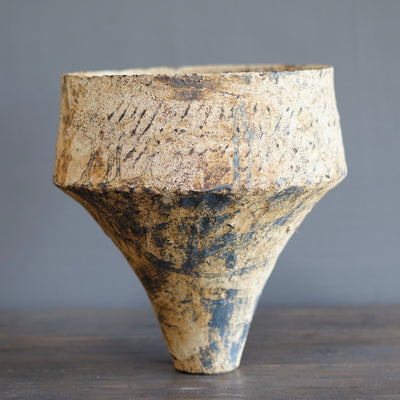 Hand Coiled Large Flower Vase #AK002
