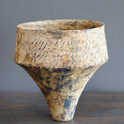Hand Coiled Large Flower Vase #AK002