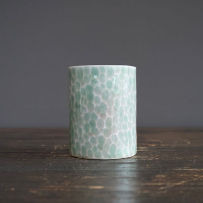 Sage Dots Cylinder Vase #LK753F