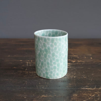 Sage Dots Cylinder Vase #LK753F