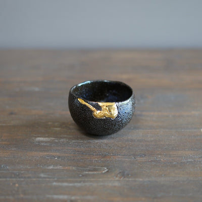 Gilded Earth Tea Cup #HT474E