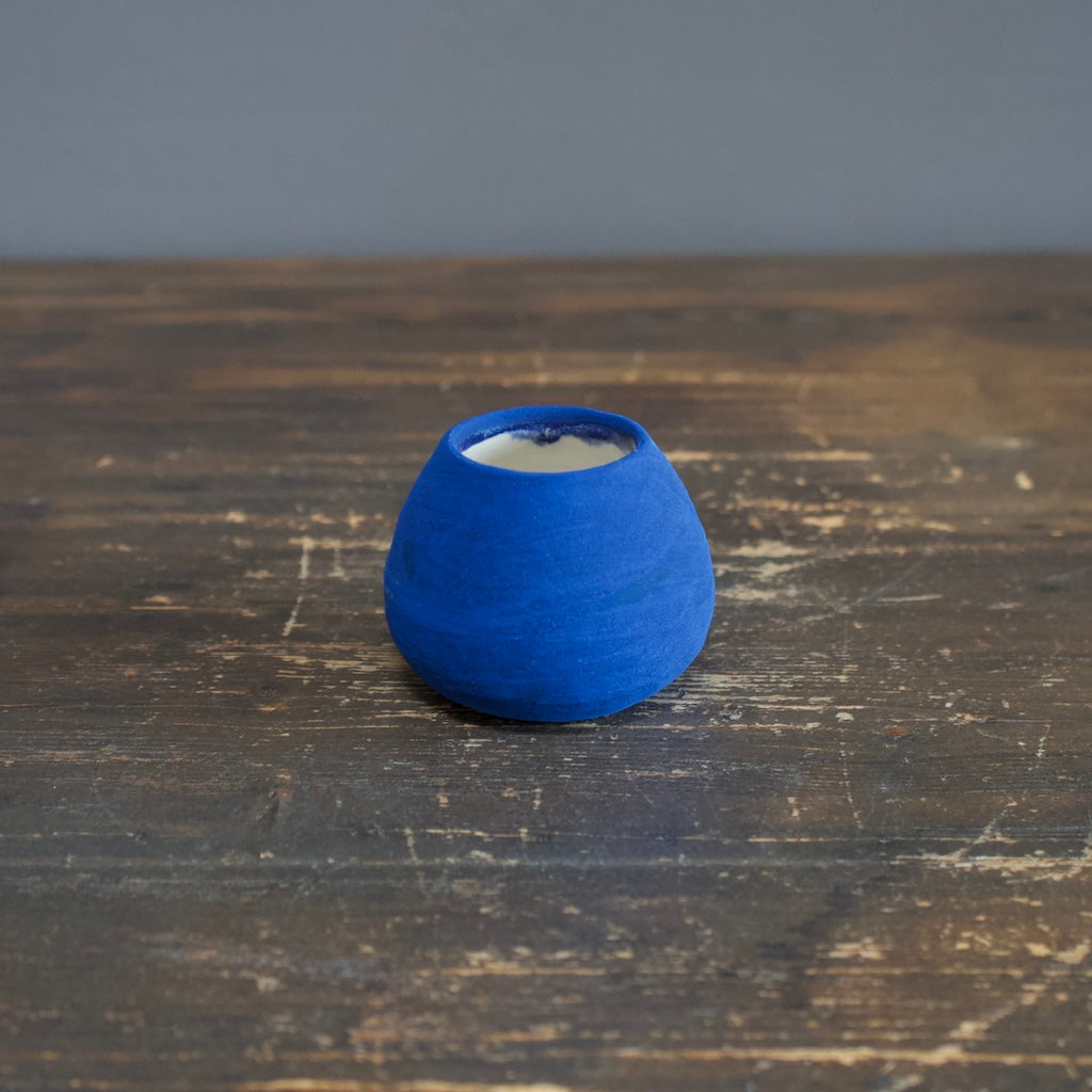 Mini Dino Vase Blue / White #JT280i