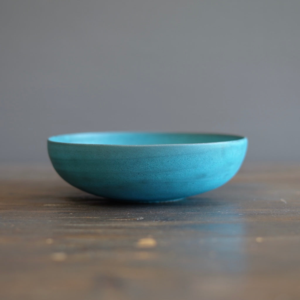 Blue Shallow Bowl #KT123A