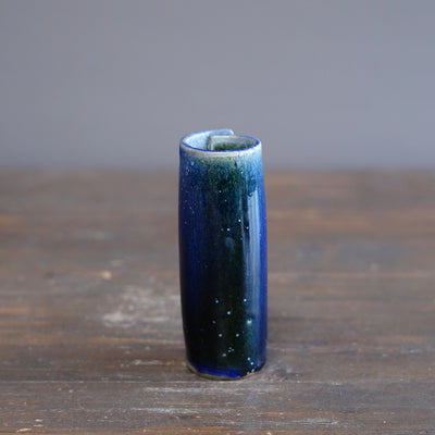Blue TENMOKU Hanging Flower Vase #KY241