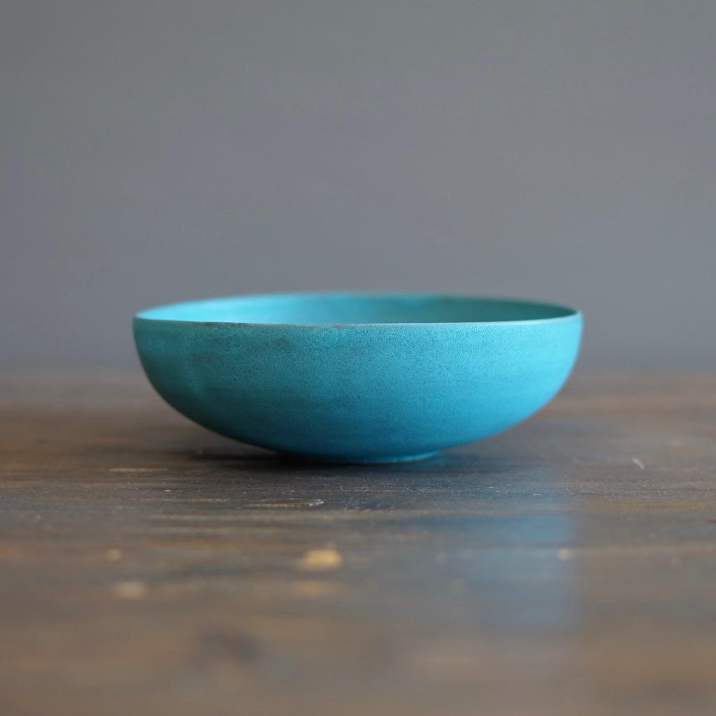 Blue Shallow Bowl #KT123F