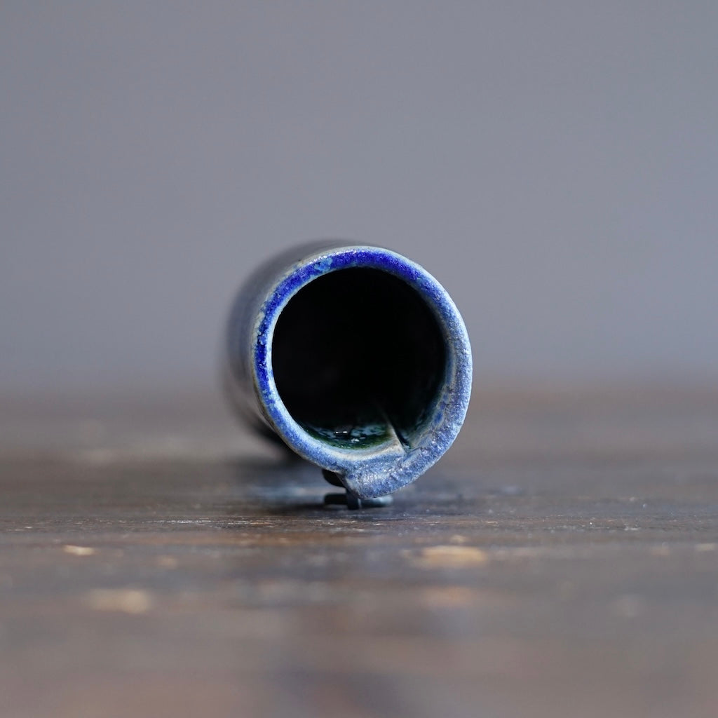 Blue TENMOKU Hanging Flower Vase #KY241