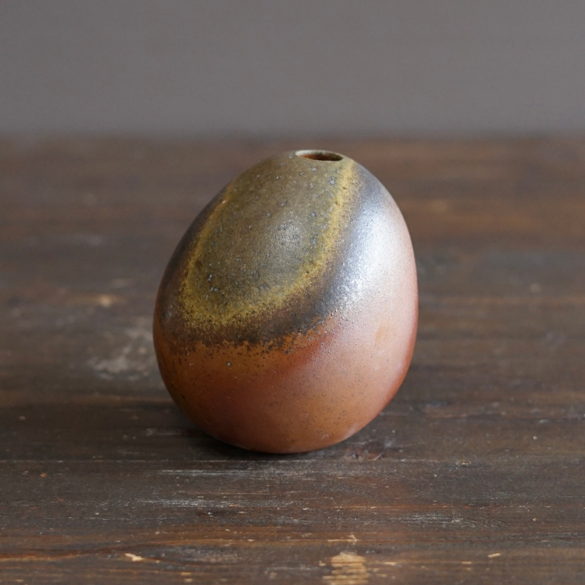 Wood Fired Seed Pod Large Bud Vase #KY248B
