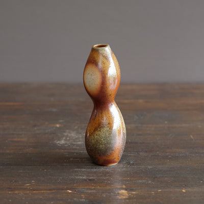 Wood Fired Seed Pod Flower Vase #KY247