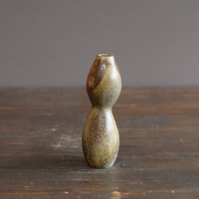 Wood Fired Seed Pod Flower Vase #KY247