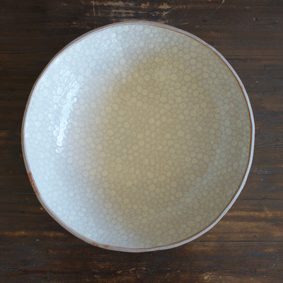 SHINO / Yellow Dots Extra Large Serving Bowl #LK764