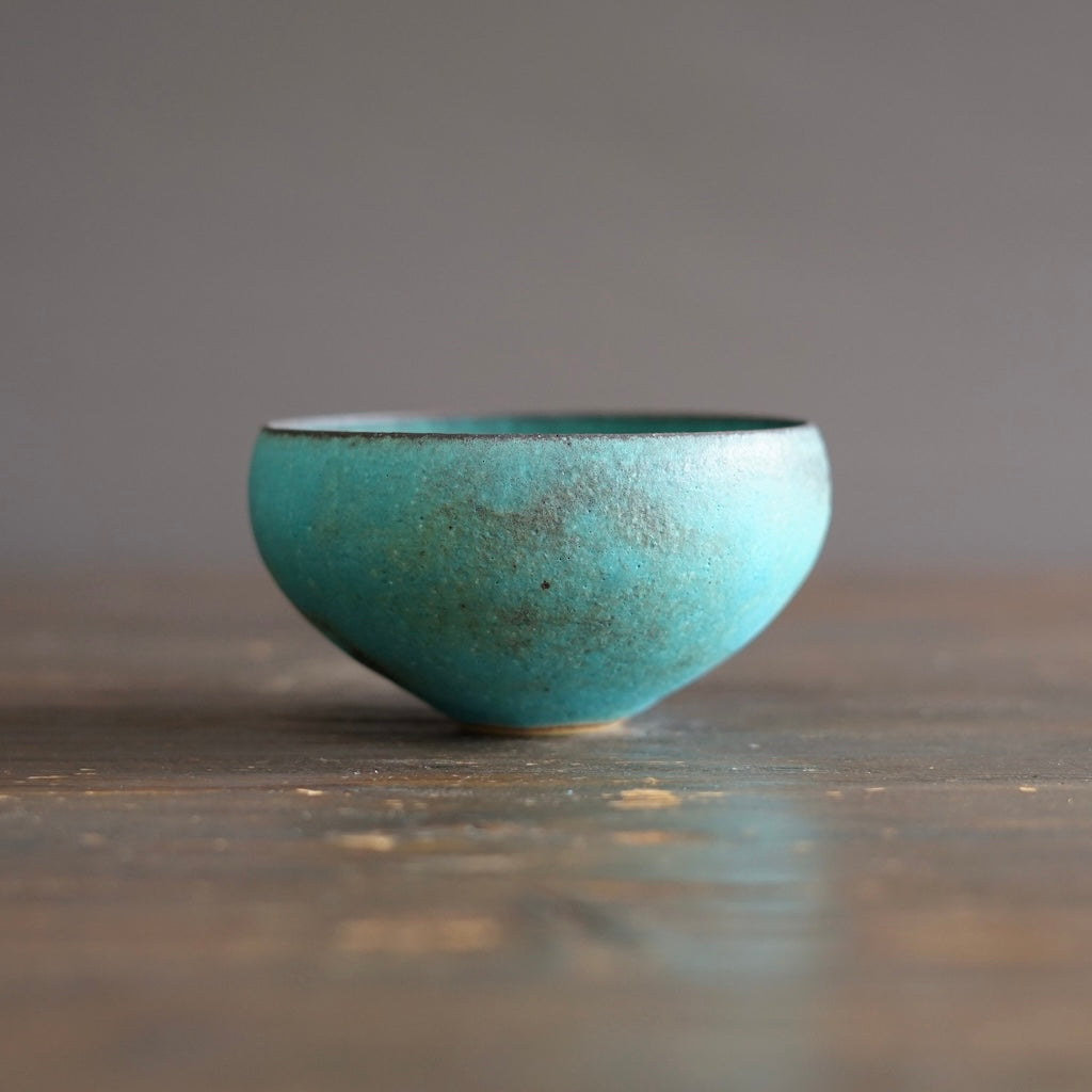Turquoise Blue Medium Round Bowl #MS13A