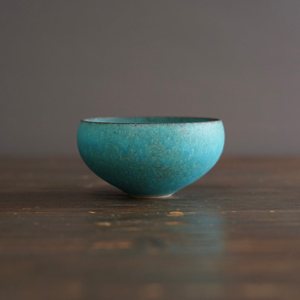 Turquoise Blue Medium Round Bowl #MS13D