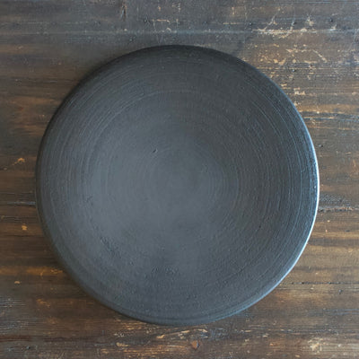 Black Porcelain Flat Plate #HN14