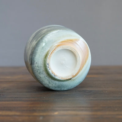 Fluted Flower Vase Peach / Brown #JT229