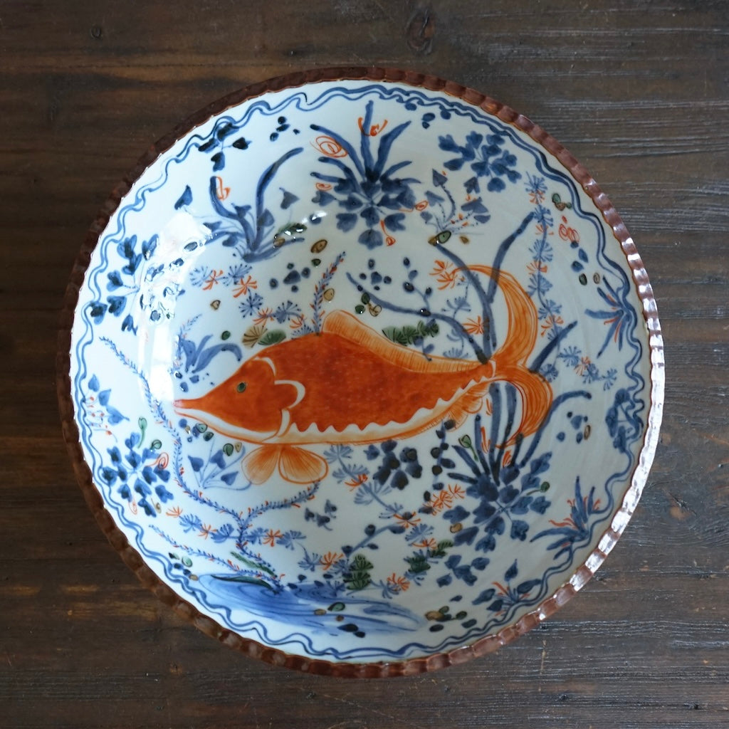 Lucky Fish Serving Bowl #Ki75