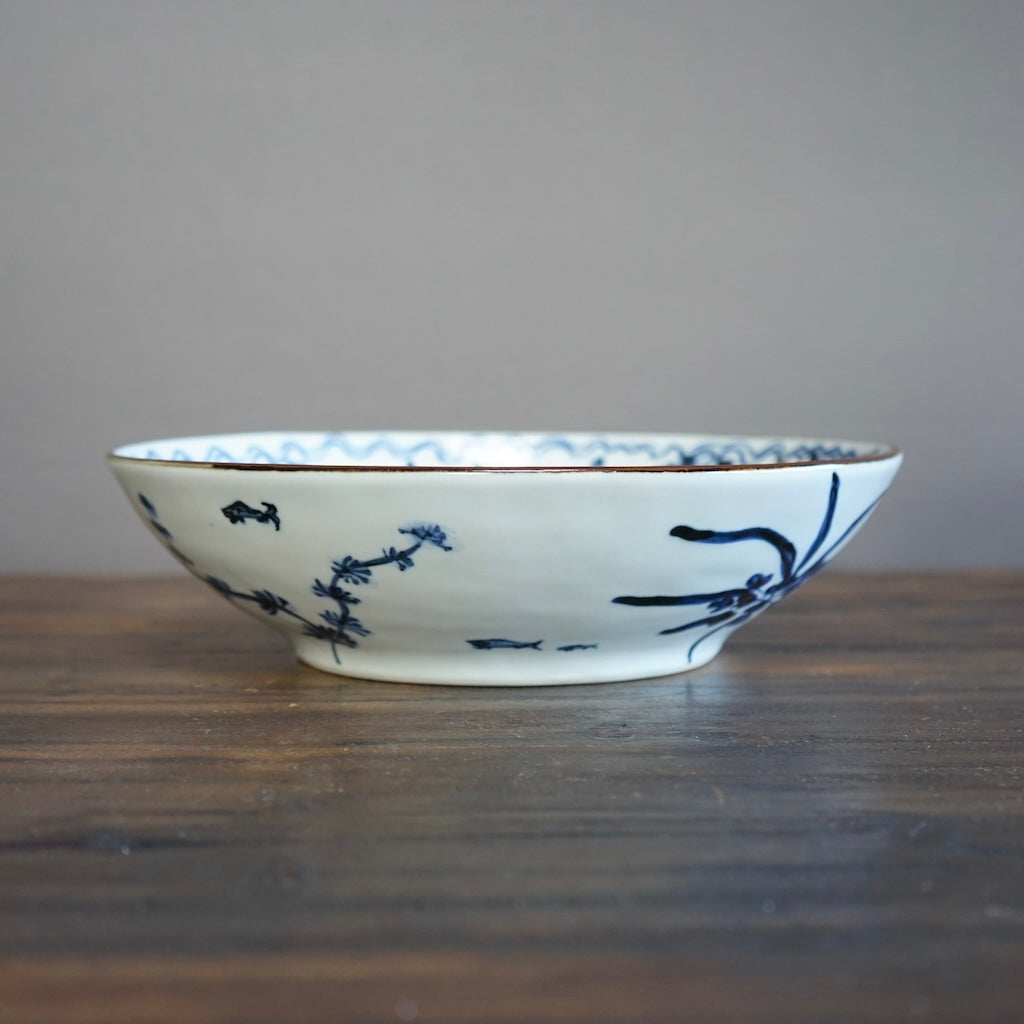 Lucky Fish Oval Serving Bowl #Ki77