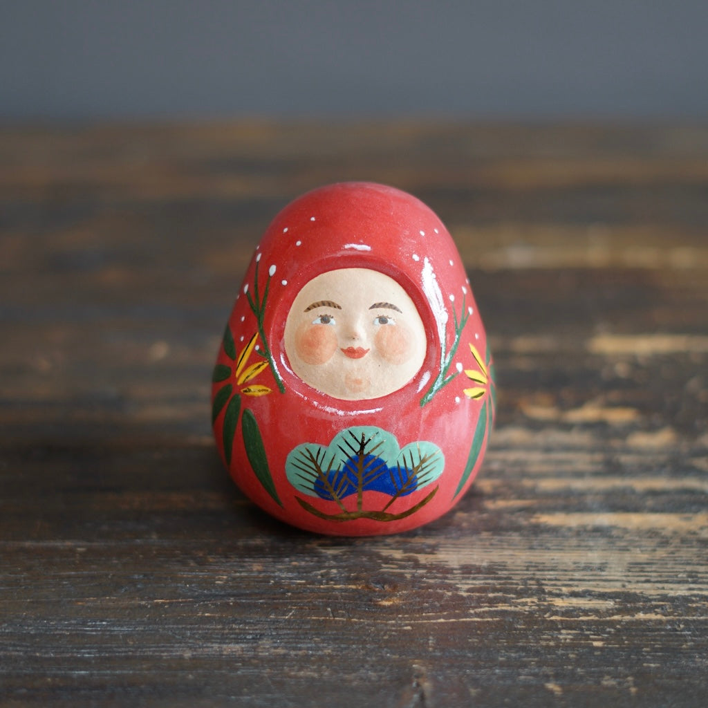 DARUMA Doll Red Good Luck Holidays #OKA13