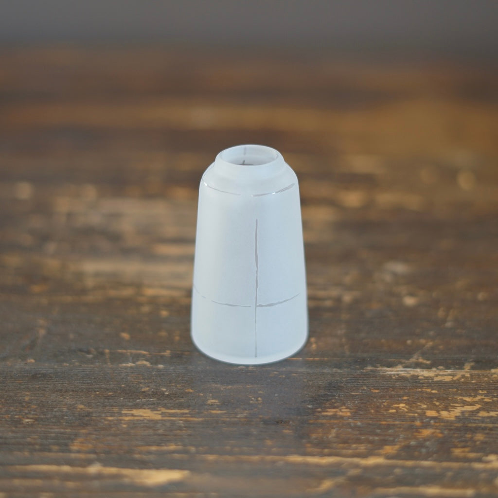 Tall Frosted Clear Line Bud Vase #YY21A