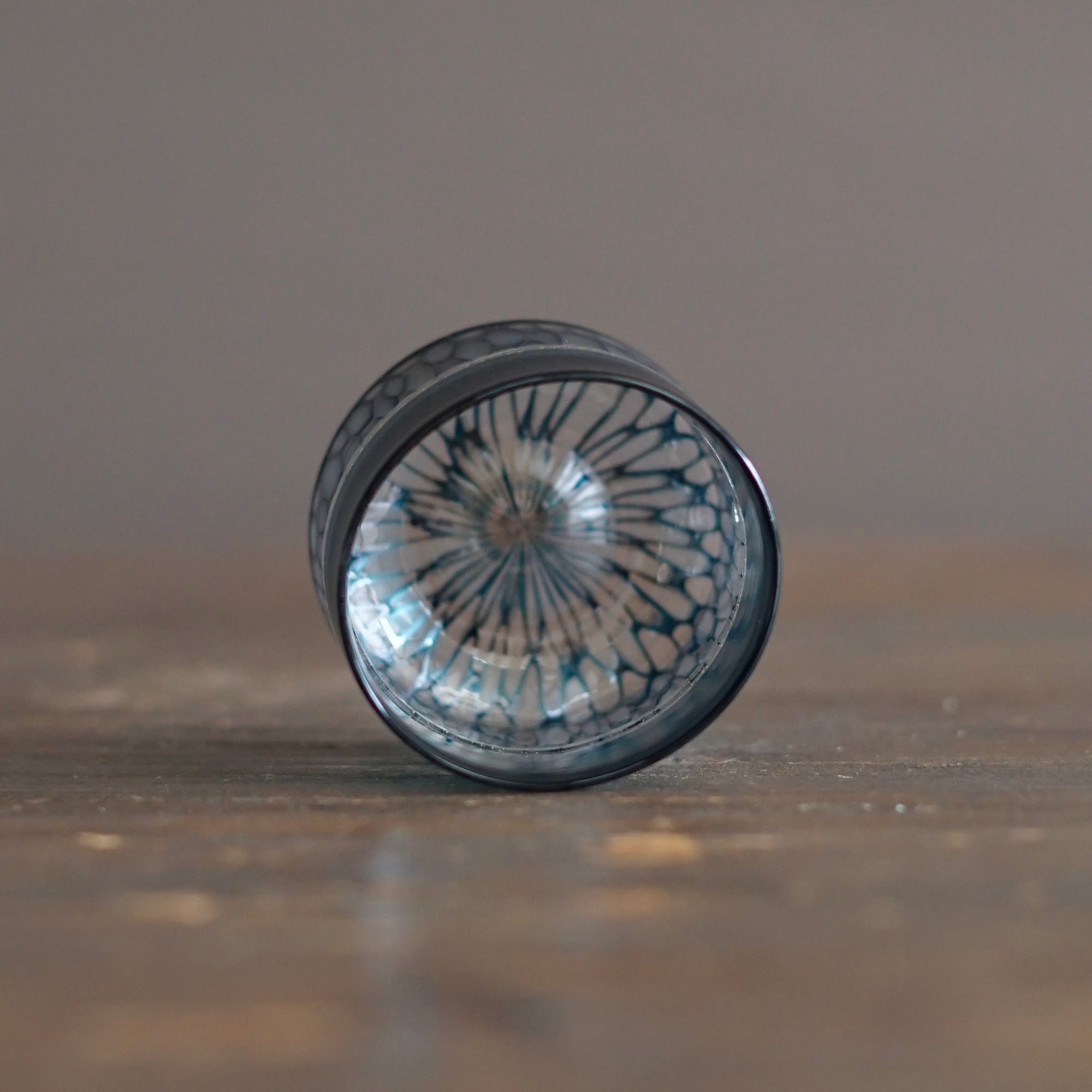Multifaceted Teal GUINOMI Sake Cup #NS31