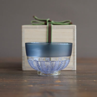 Ocean Lace Glass Tea Ceremony Bowl #NS37