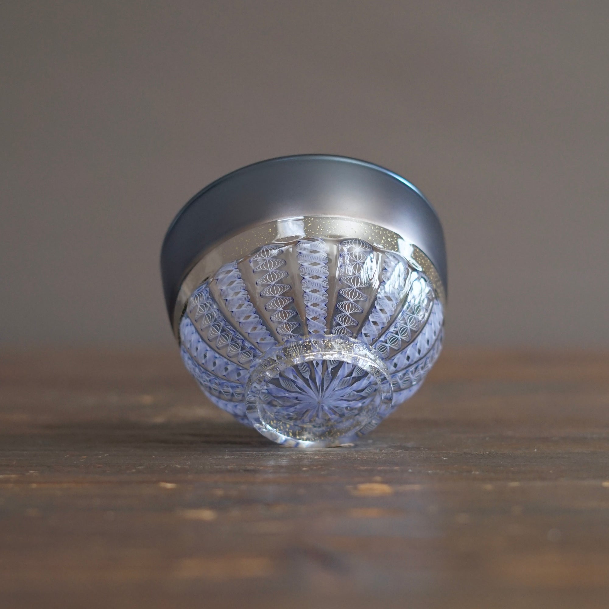 Ocean Lace Glass Tea Ceremony Bowl #NS37